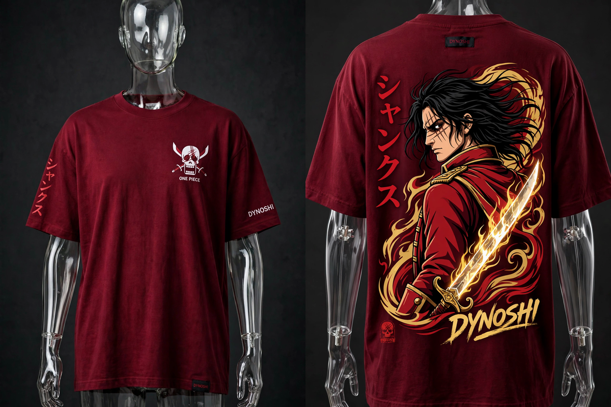 Shanks - The Captain - Premium Oversized Anime T-Shirt - DYNOSHI