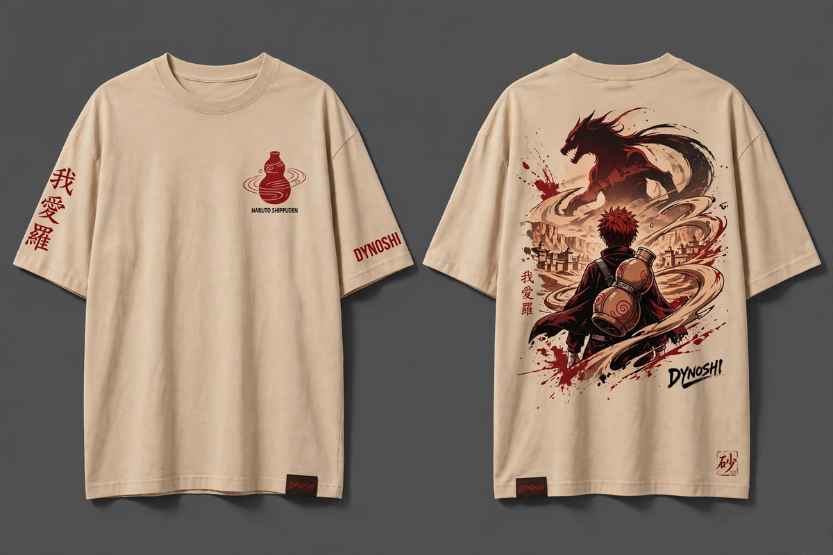 Gaara - Premium Oversized Anime T-Shirt - DYNOSHI