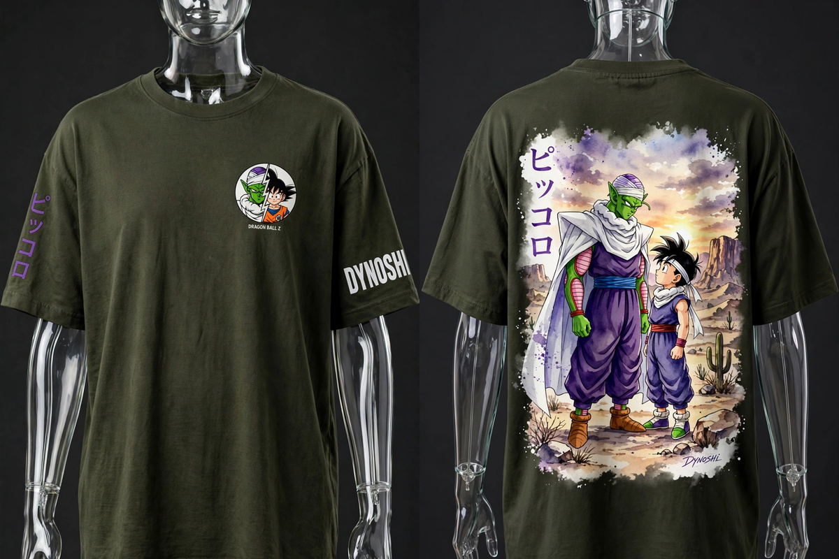 Piccolo - Master & Student Duo - Premium Oversized Anime T-Shirt - DYNOSHI