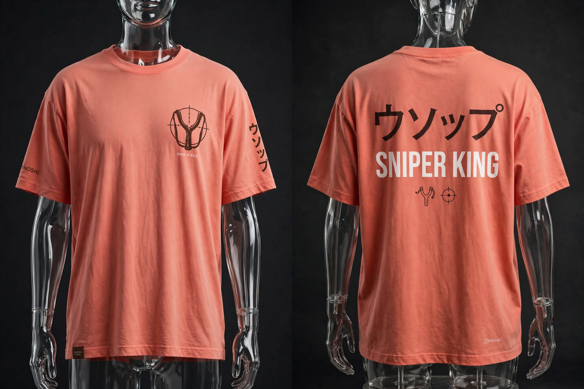 Usopp - Sniper King Mantra - Premium Oversized Anime T-Shirt - DYNOSHI