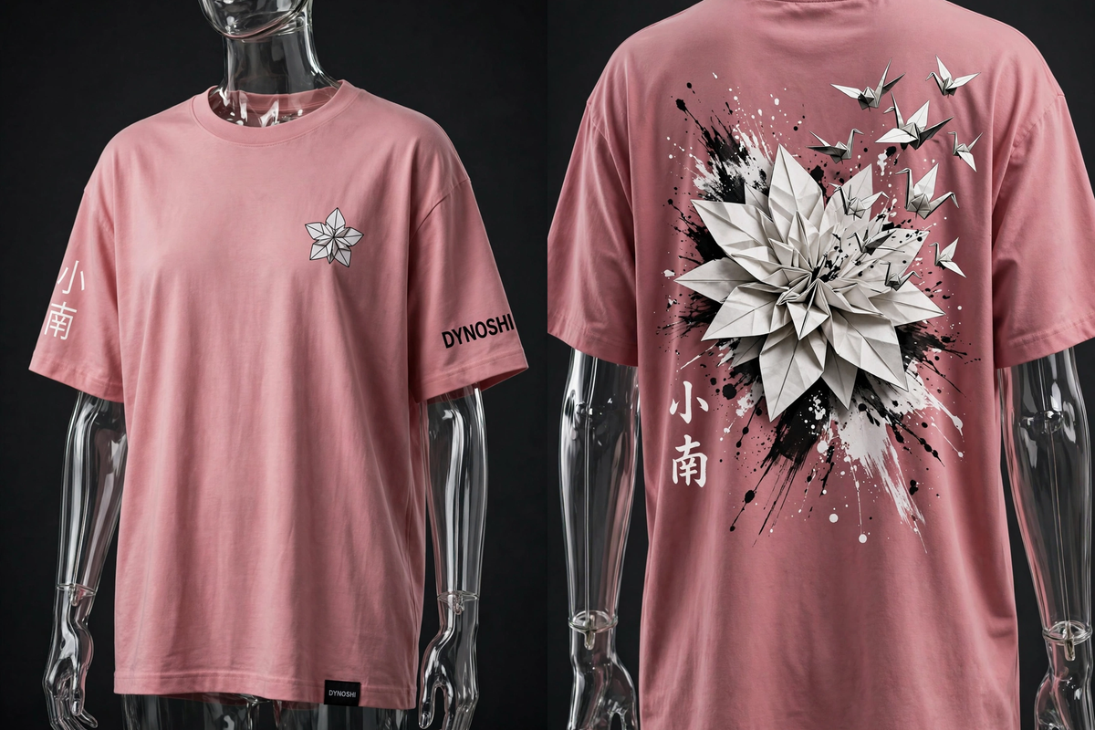 Konan - Origami Bloom - Premium Oversized Anime T-Shirt - DYNOSHI