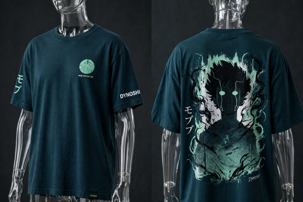 Mob Shigeo - Dark Rage Form - Premium Oversized Anime T-Shirt - DYNOSHI