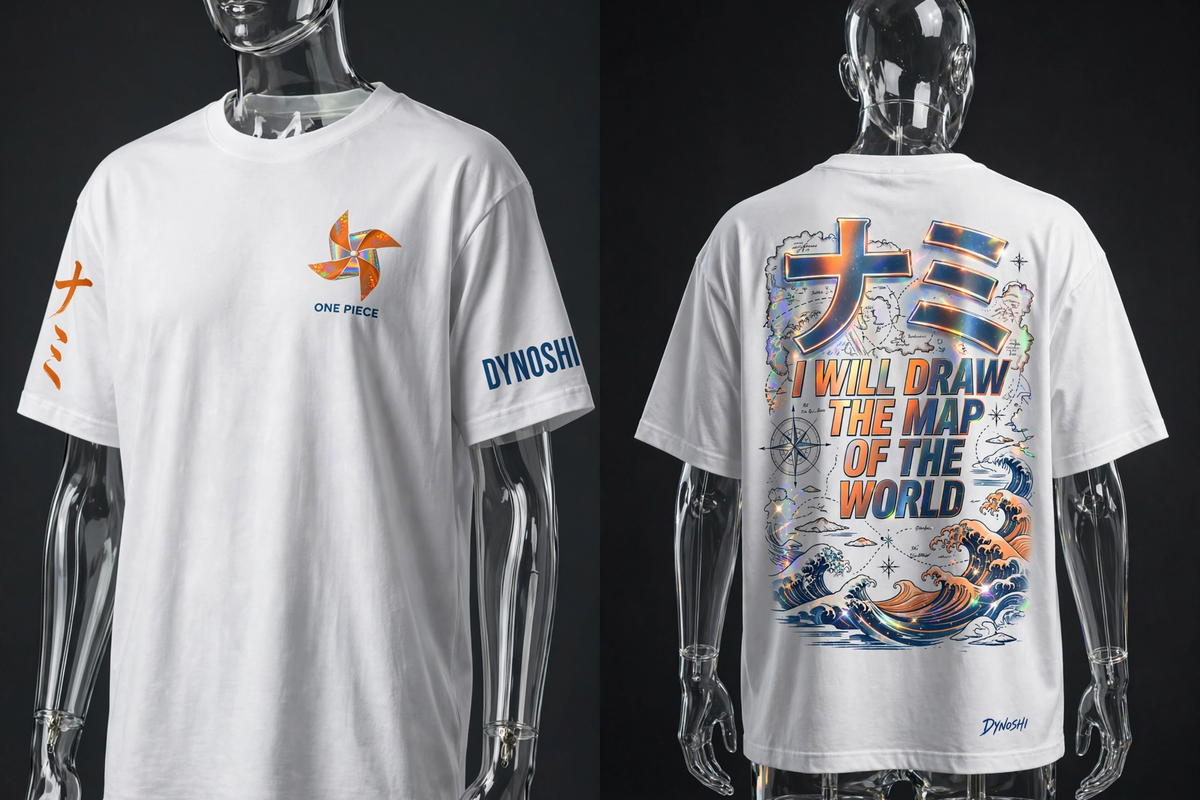 Nami - Draw The Map Mantra - Premium Oversized Anime T-Shirt - DYNOSHI