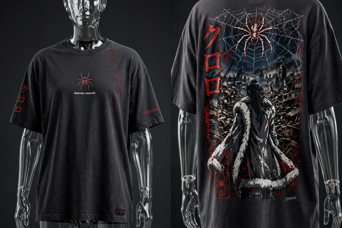 Chrollo Lucilfer - Meteor City Web - Premium Oversized Anime T-Shirt - DYNOSHI