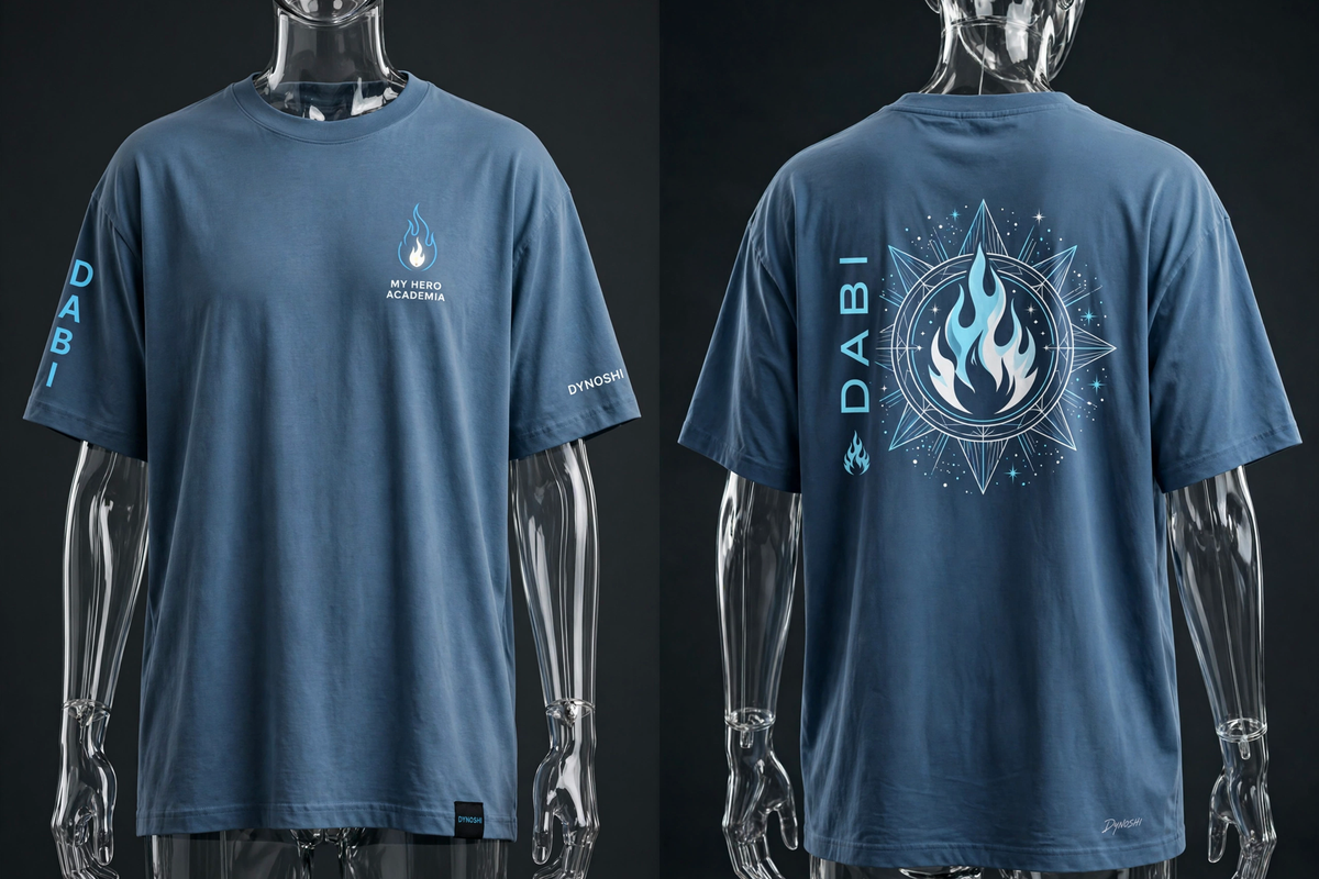 Dabi - Blueflame Crest - Premium Oversized Anime T-Shirt - DYNOSHI