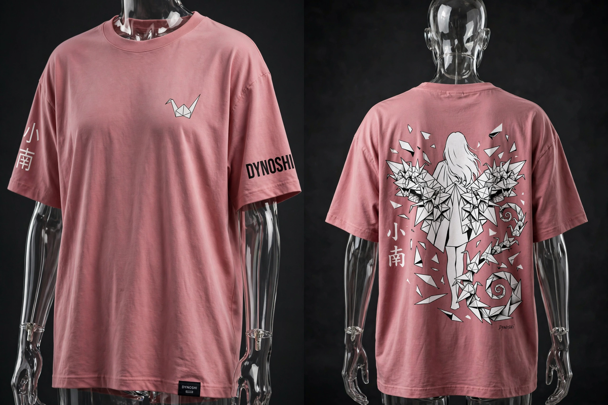 Konan - Origami Silhouette - Premium Oversized Anime T-Shirt - DYNOSHI