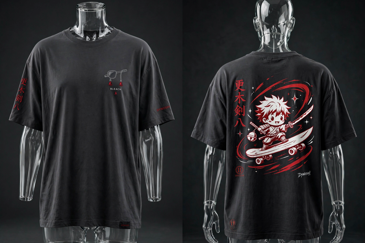 Kenpachi Zaraki - Chibi Blade Rider - Premium Oversized Anime T-Shirt - DYNOSHI