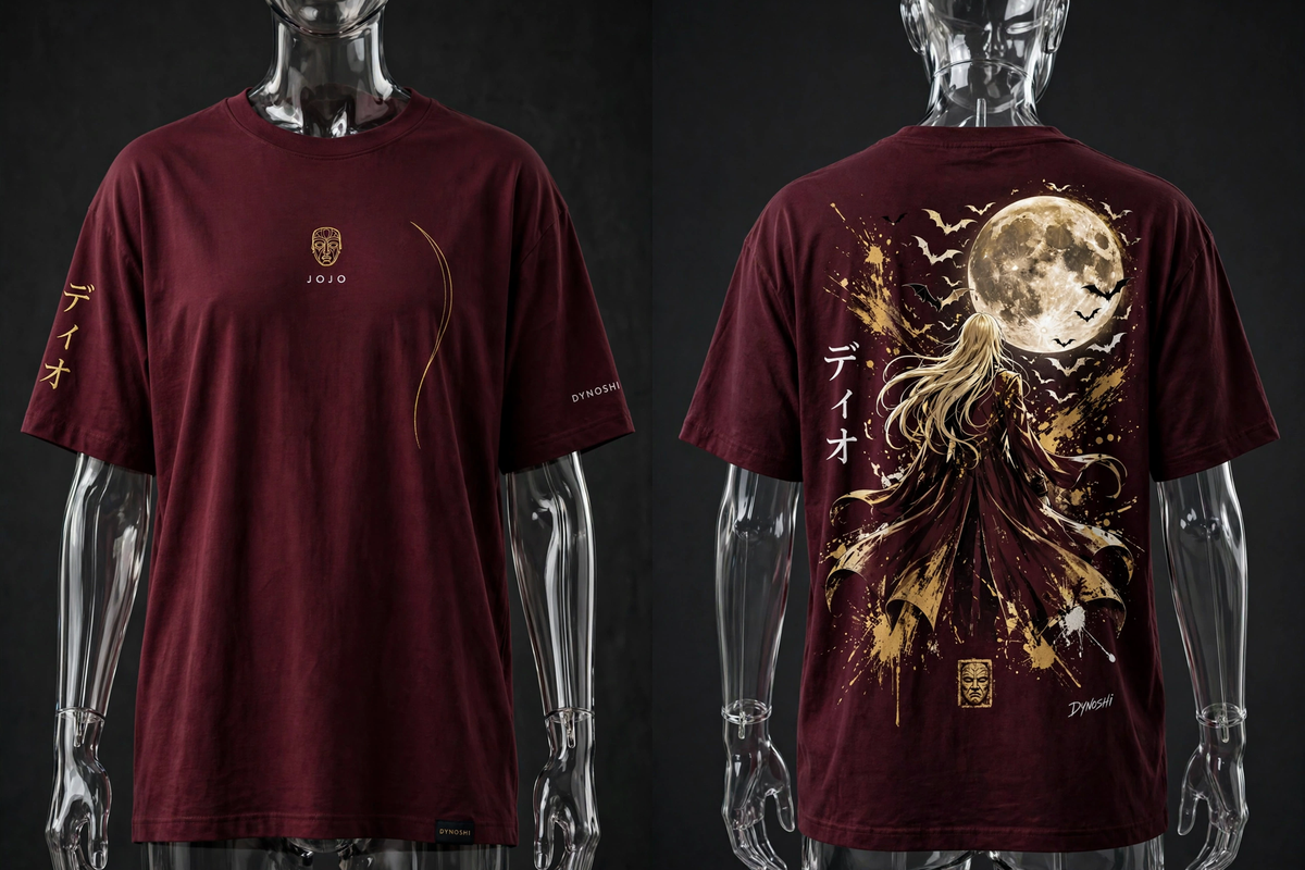 Dio Brando - Moonlit Ascension - Premium Oversized Anime T-Shirt - DYNOSHI