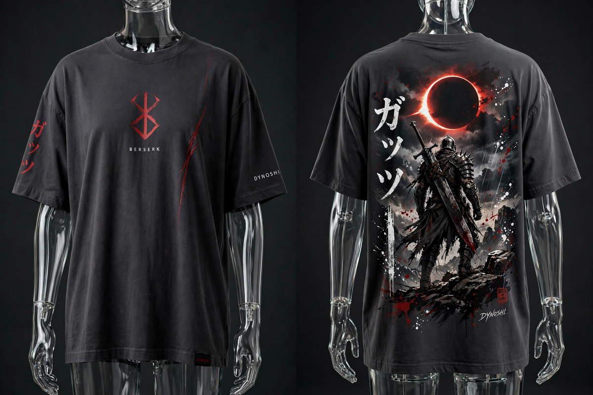 Guts - Eclipse Vigil - Premium Oversized Anime T-Shirt - DYNOSHI