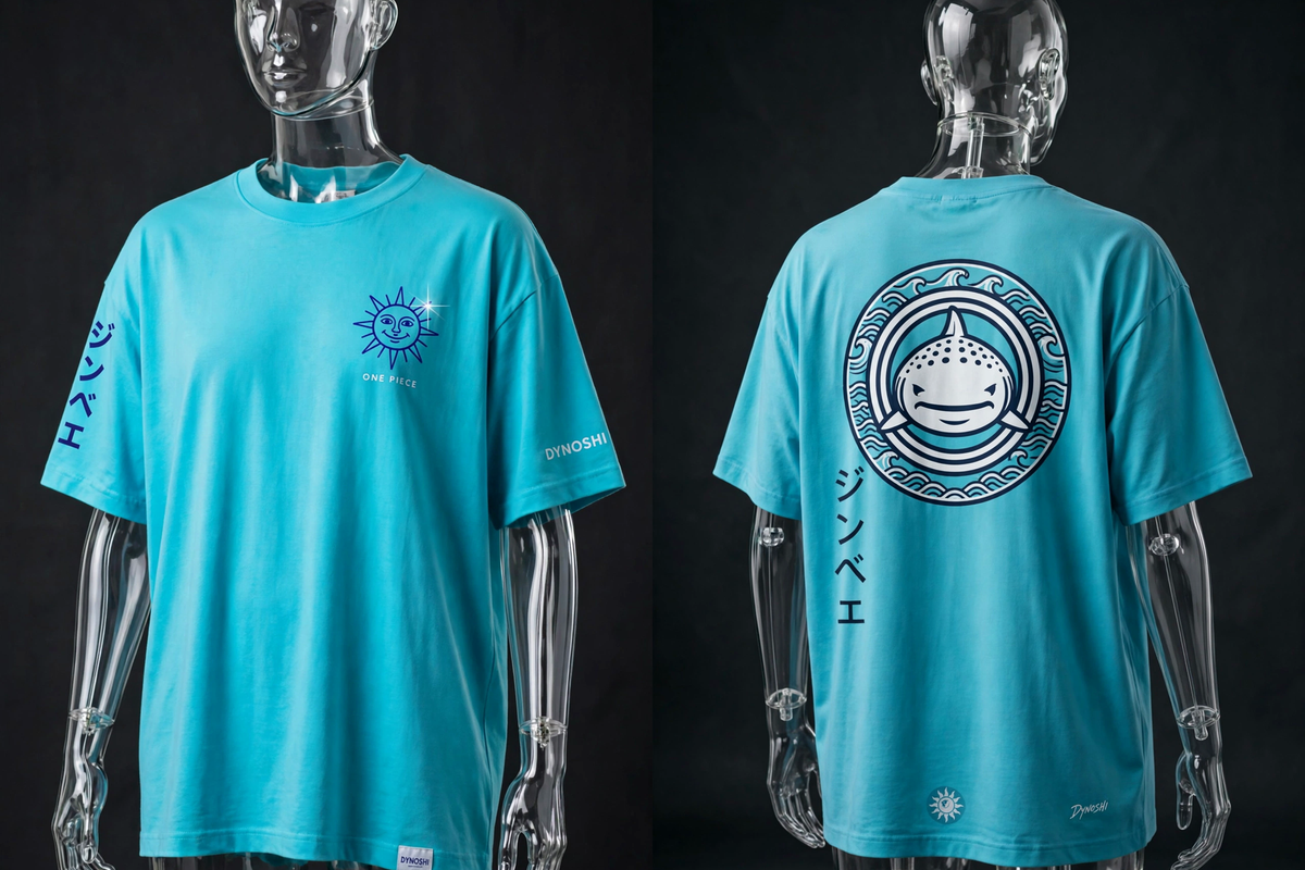 Jinbe - Whale-Shark Crest Emblem - Premium Oversized Anime T-Shirt - DYNOSHI