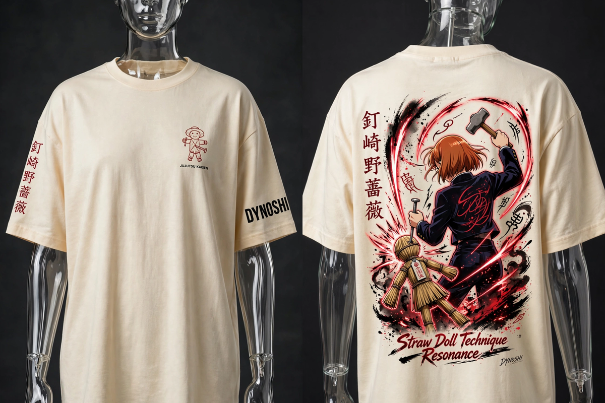 Nobara Kugisaki - Straw Doll Technique Resonance - Premium Oversized Anime T-Shirt - DYNOSHI