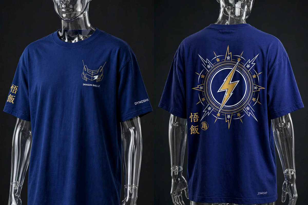 Gohan - Lightning Crest - Premium Oversized Anime T-Shirt - DYNOSHI
