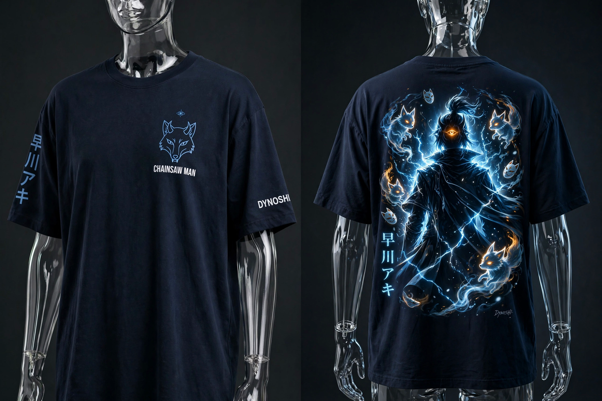 Aki Hayakawa - Future Sight Silhouette - Premium Oversized Anime T-Shirt - DYNOSHI