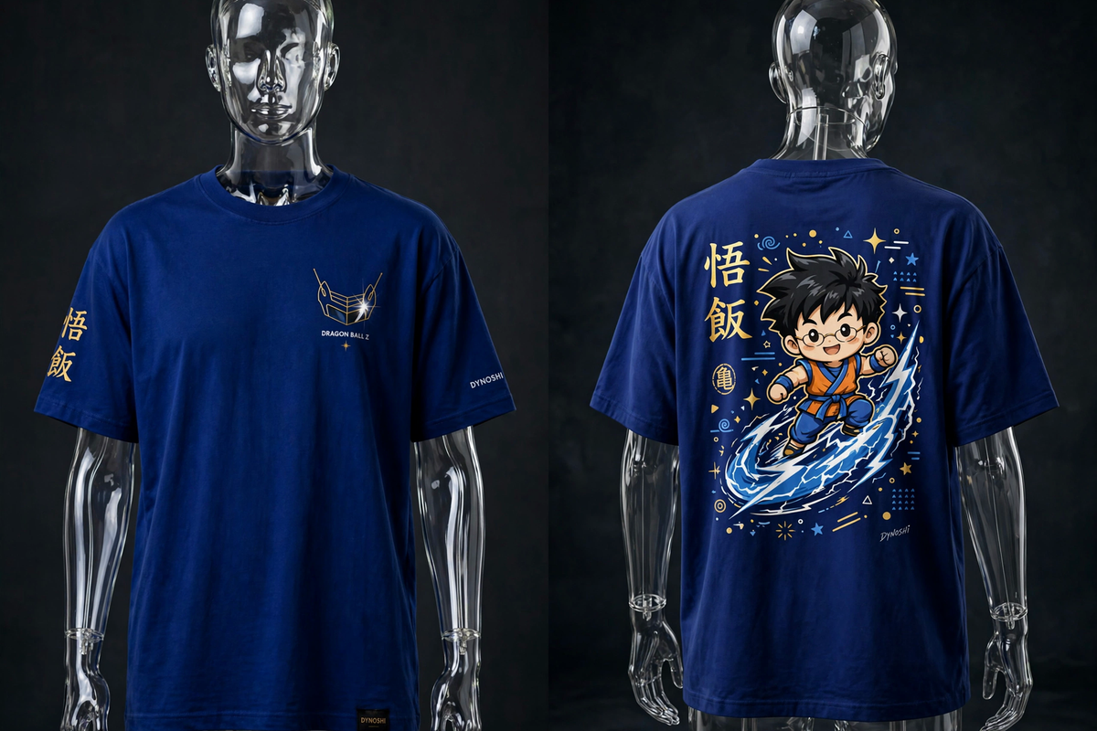 Gohan - Chibi Lightning Rider - Premium Oversized Anime T-Shirt - DYNOSHI