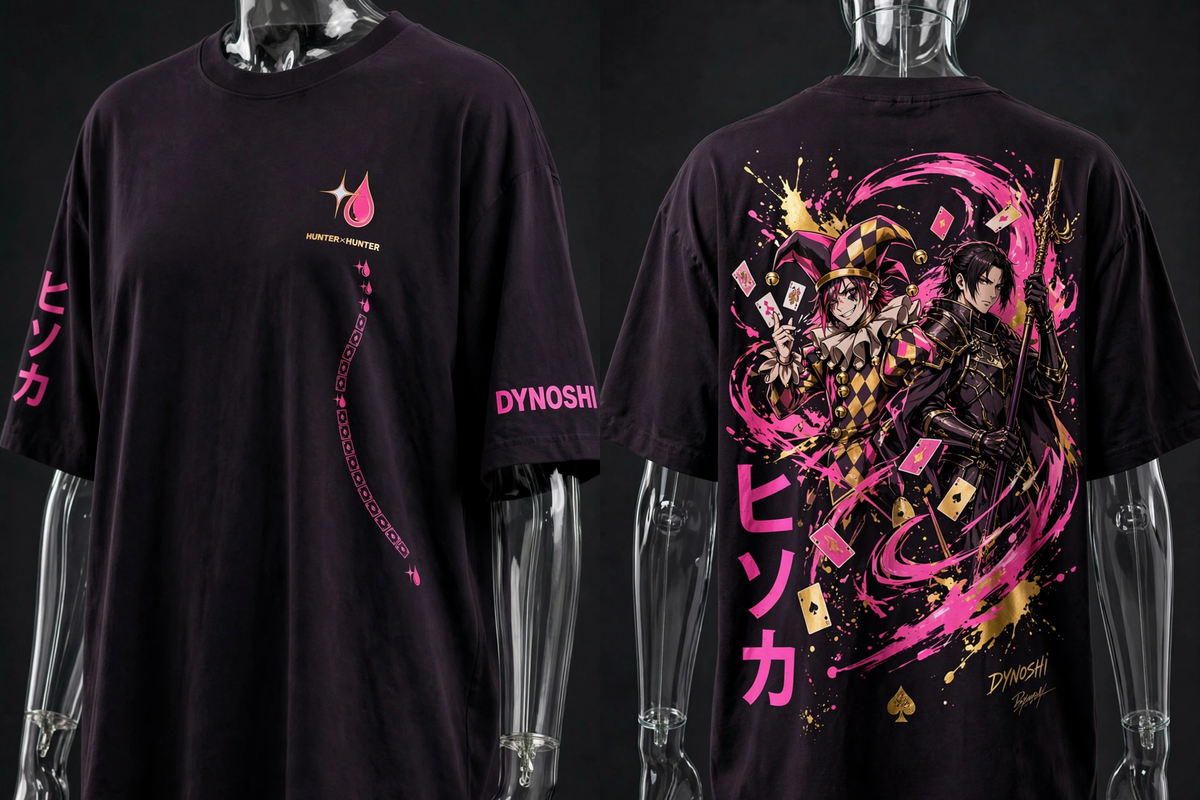 Hisoka Morow - Magician's Pact Duo - Premium Oversized Anime T-Shirt - DYNOSHI