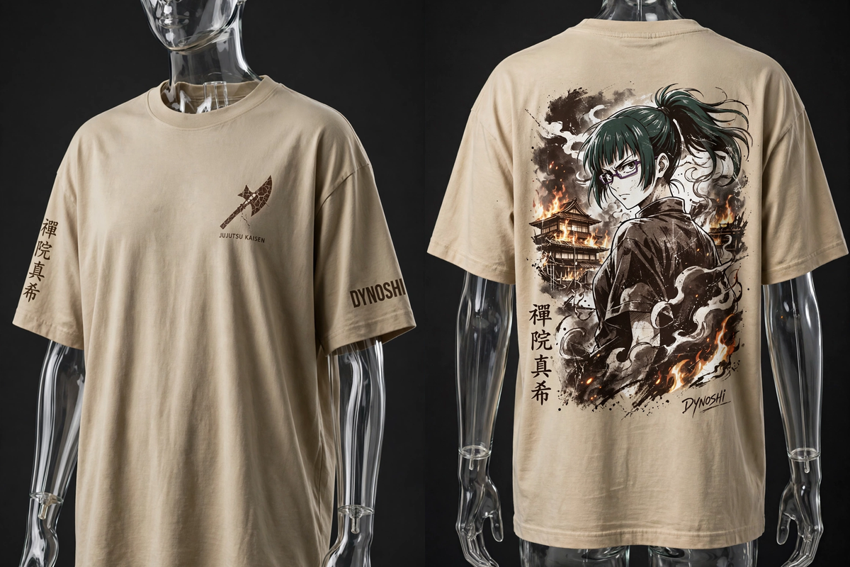 Maki Zenin - Clan Burner - Premium Oversized Anime T-Shirt - DYNOSHI