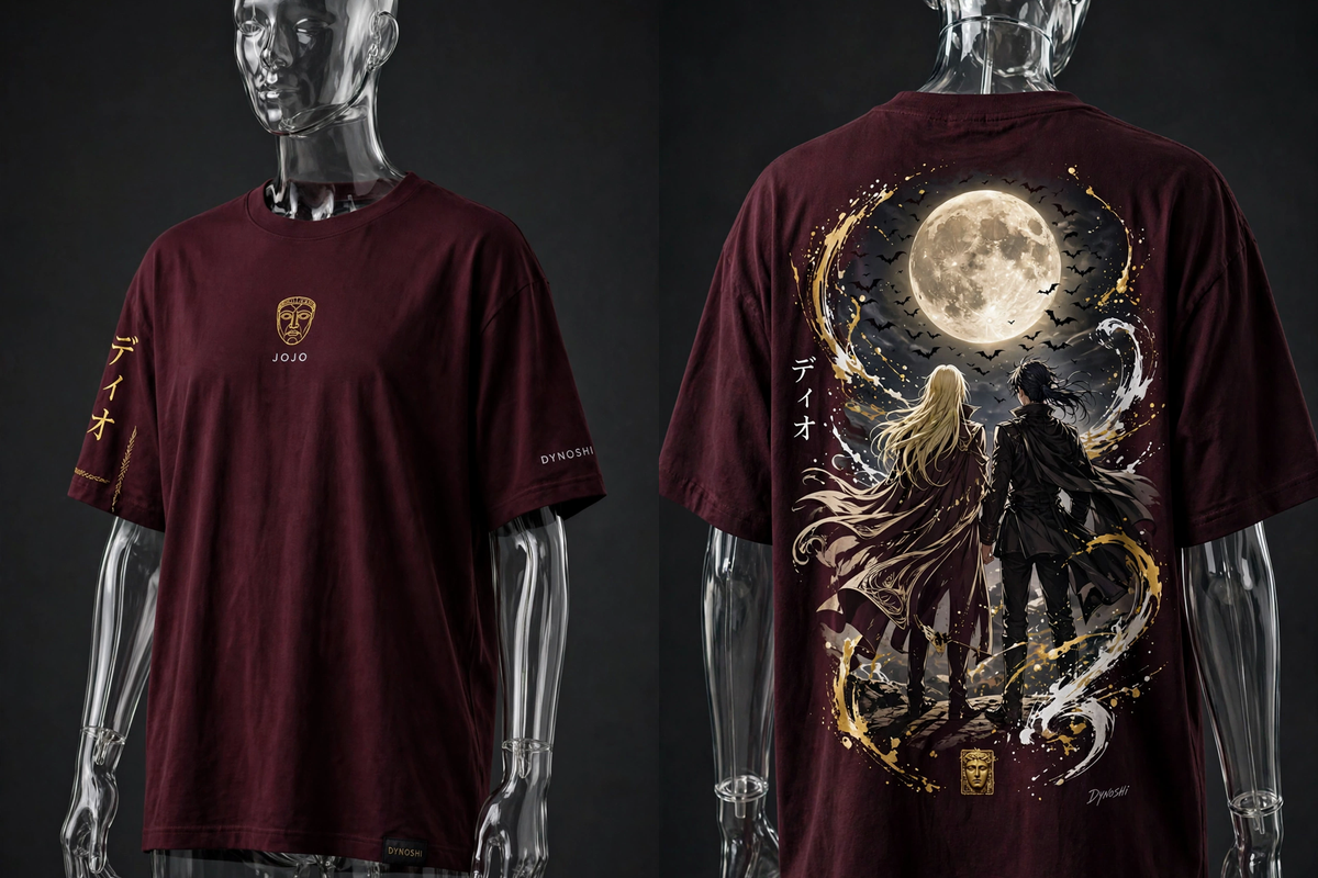 Dio Brando - Moonlight Rivalry Duo - Premium Oversized Anime T-Shirt - DYNOSHI