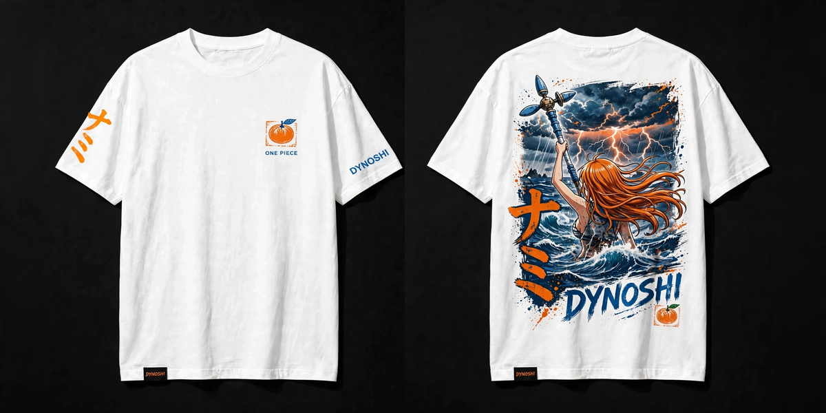 Nami - Premium Oversized Anime T-Shirt - DYNOSHI