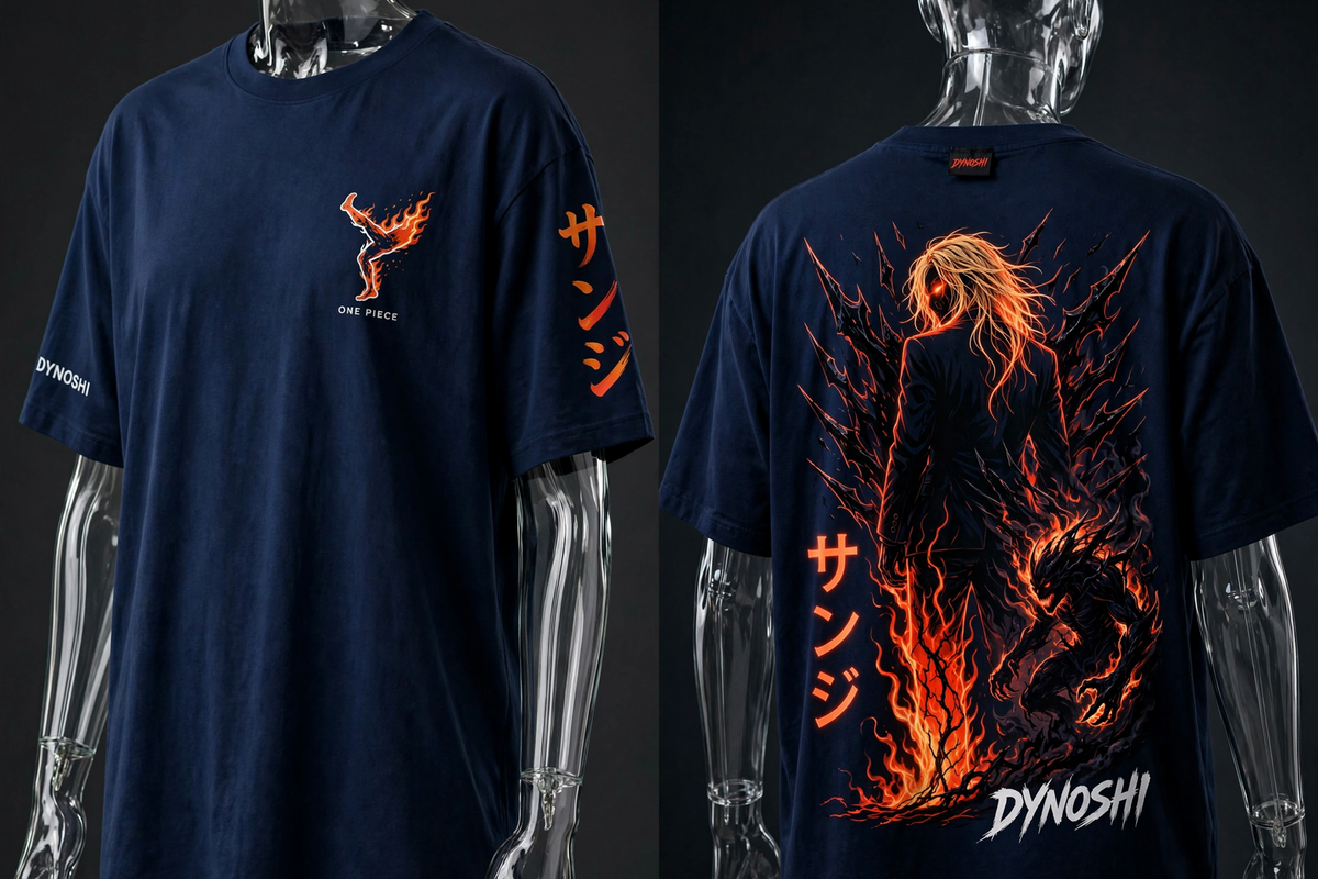 Sanji - Corrupted Chef - Premium Oversized Anime T-Shirt - DYNOSHI