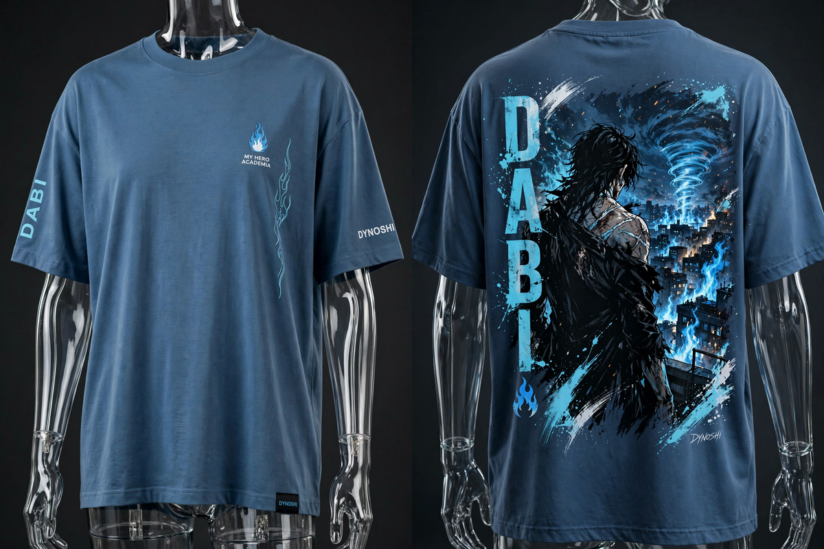 Dabi - Bluefire Requiem - Premium Oversized Anime T-Shirt - DYNOSHI