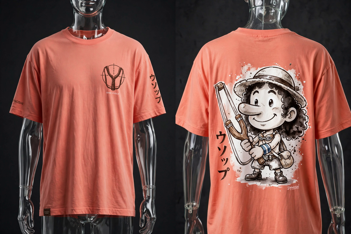 Usopp - Chibi Sniper - Premium Oversized Anime T-Shirt - DYNOSHI