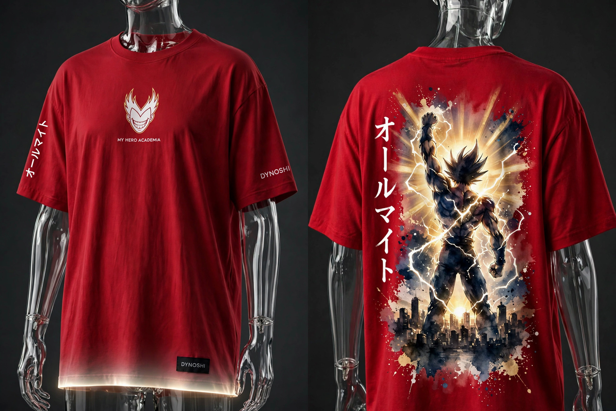 All Might - Dawn Guardian Silhouette - Premium Oversized Anime T-Shirt - DYNOSHI