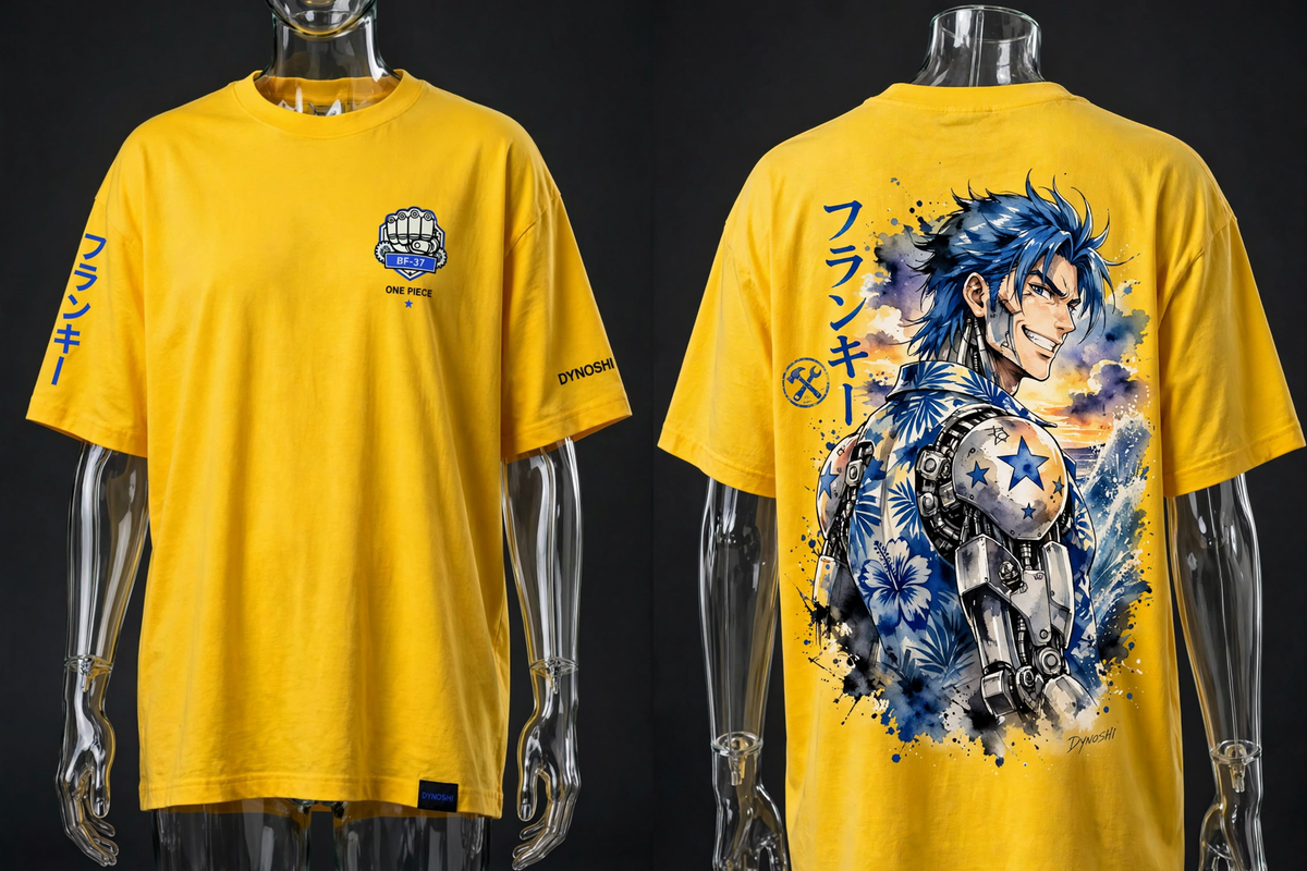 Franky - Cyborg Portrait - Premium Oversized Anime T-Shirt - DYNOSHI