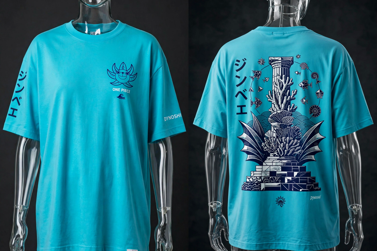 Jinbe - Coral Monument - Premium Oversized Anime T-Shirt - DYNOSHI