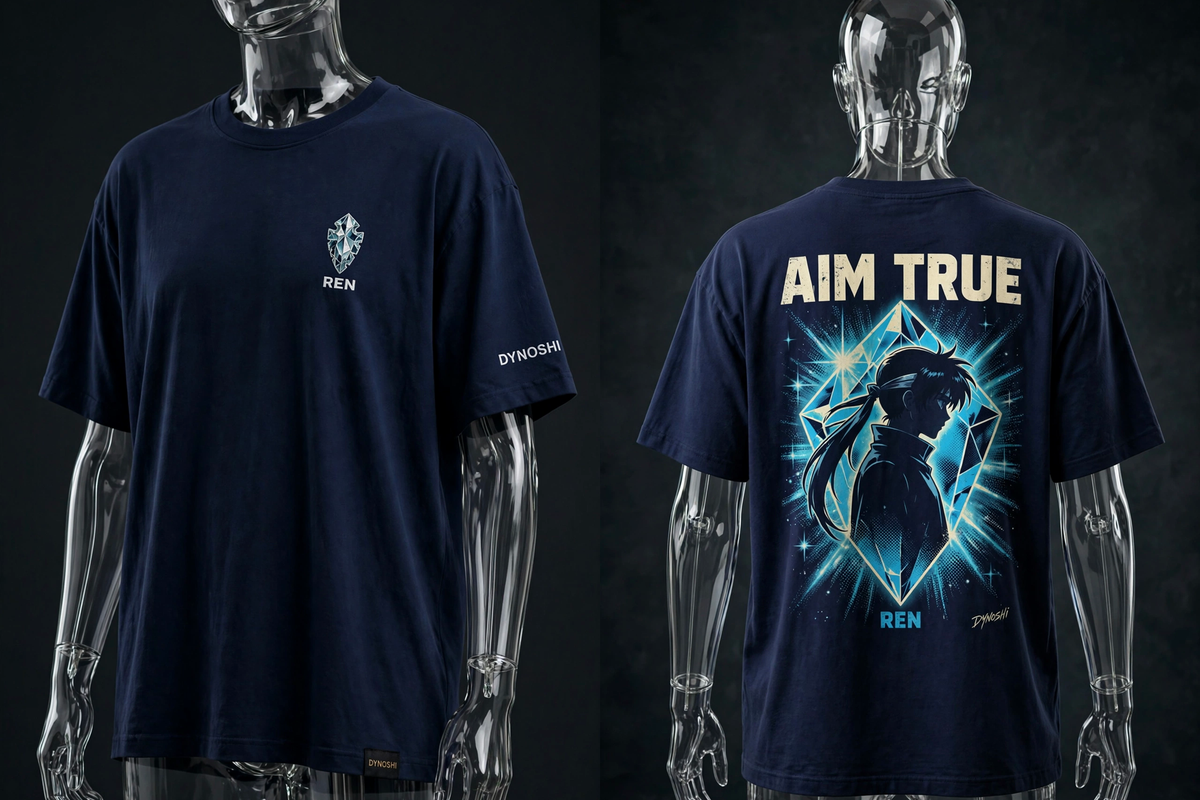 Ren - Aim True - Premium Oversized Anime T-Shirt - DYNOSHI