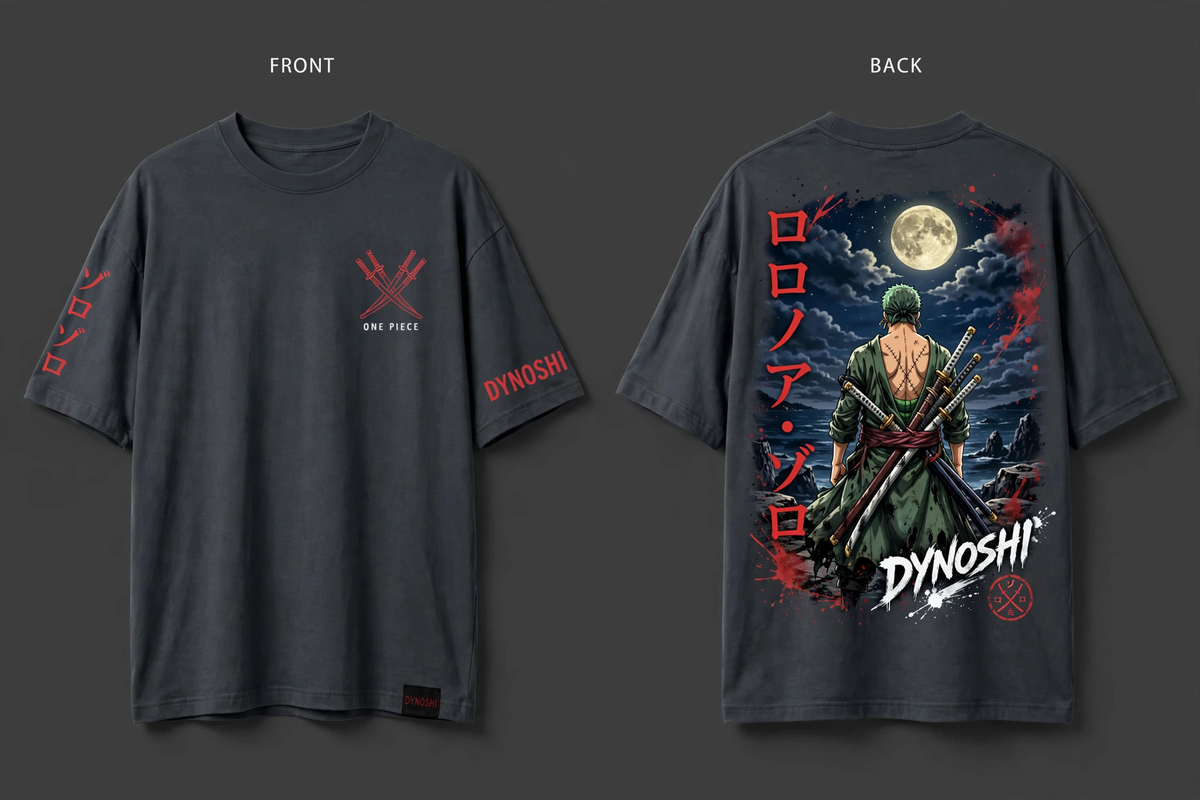 Roronoa Zoro - Premium Oversized Anime T-Shirt - DYNOSHI
