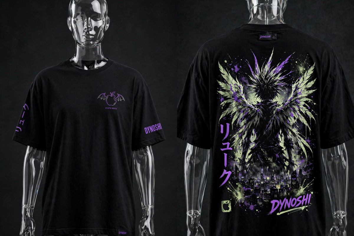 Ryuk - Shinigami Above - Premium Oversized Anime T-Shirt - DYNOSHI