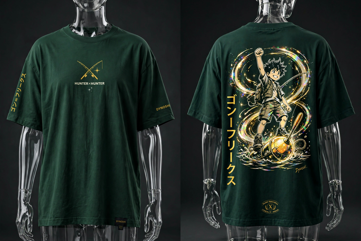 Gon Freecss - Triumphant Cast - Premium Oversized Anime T-Shirt - DYNOSHI