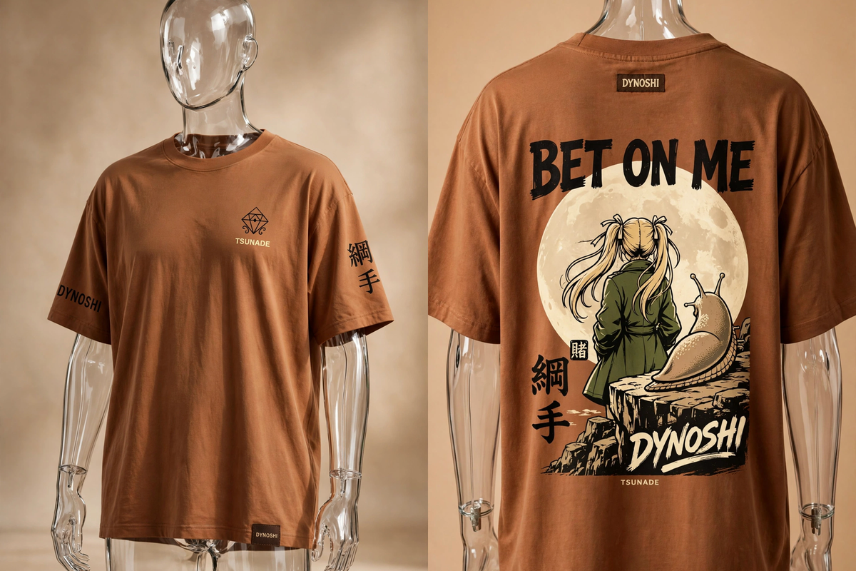 Tsunade - Bet On Me - Premium Oversized Anime T-Shirt - DYNOSHI
