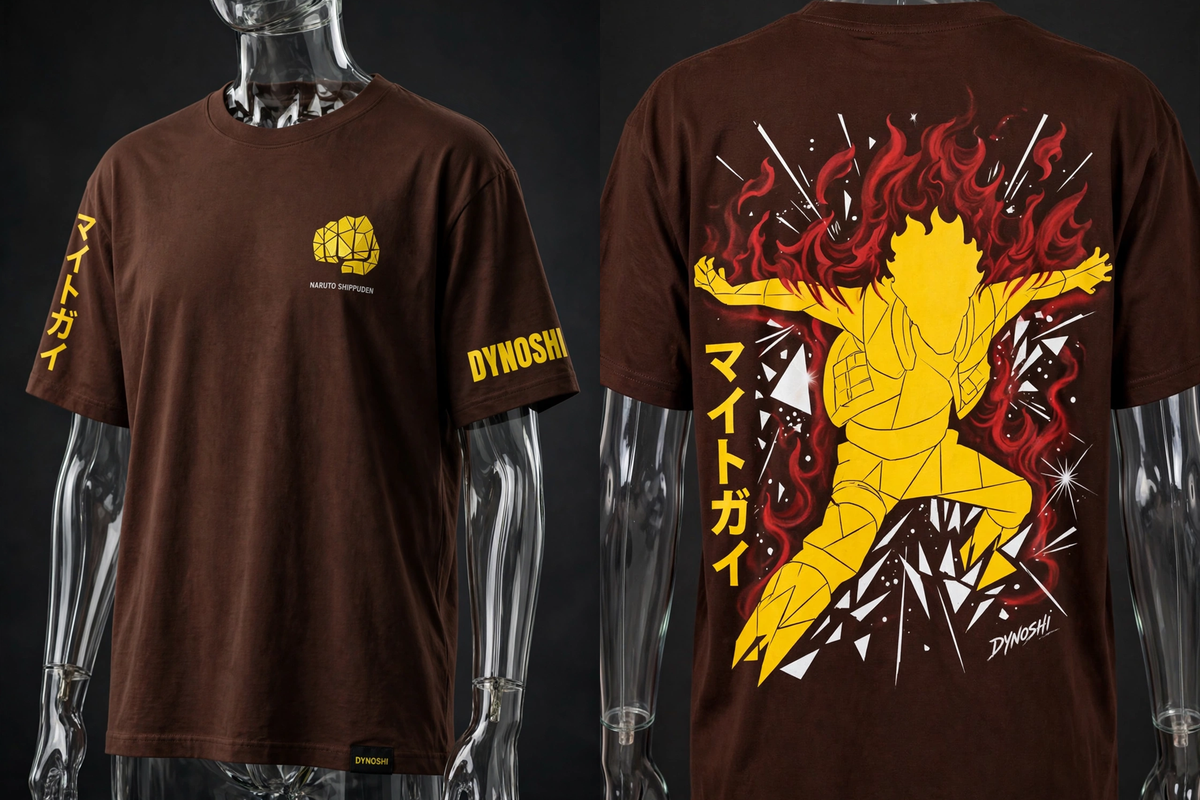 Might Guy - Gate of Death Geometry - Premium Oversized Anime T-Shirt - DYNOSHI