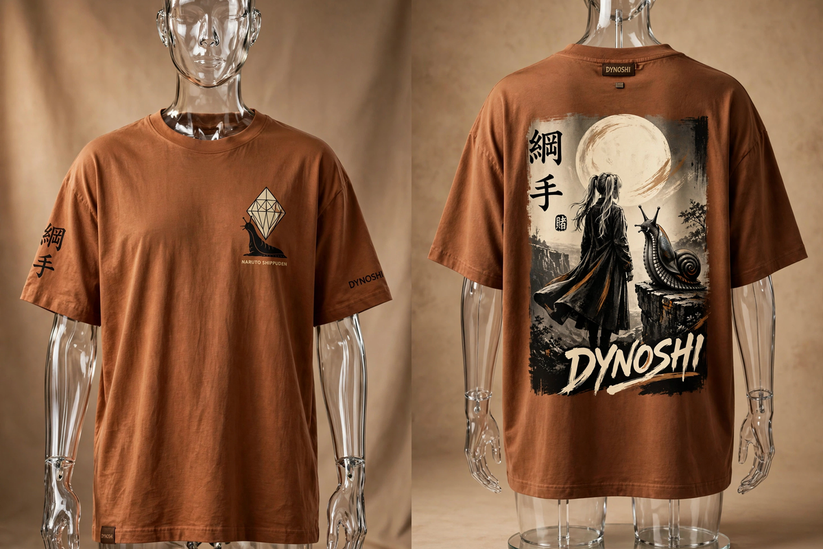 Tsunade - Cream Moon Vigil - Premium Oversized Anime T-Shirt - DYNOSHI