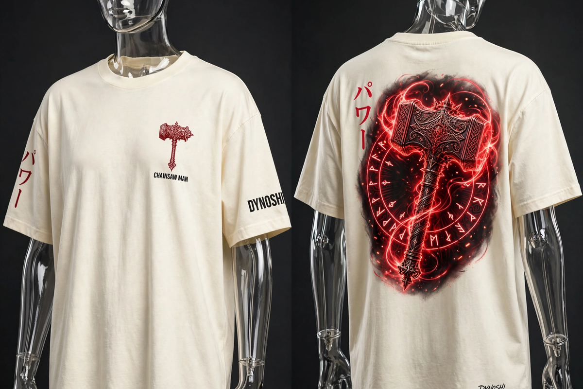 Power - Blood Hammer Relic - Premium Oversized Anime T-Shirt - DYNOSHI