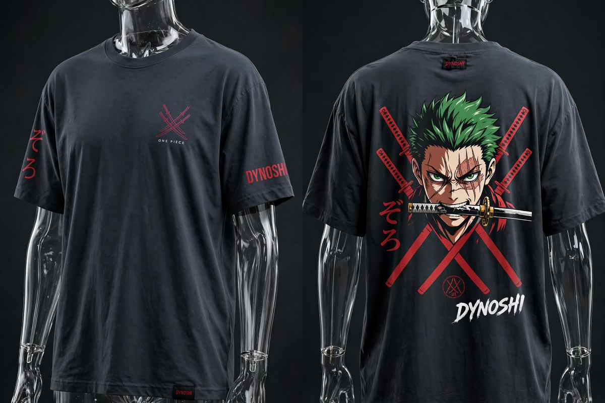 RORONOA ZORO - The Swordsman - Premium Oversized Anime T-Shirt - DYNOSHI