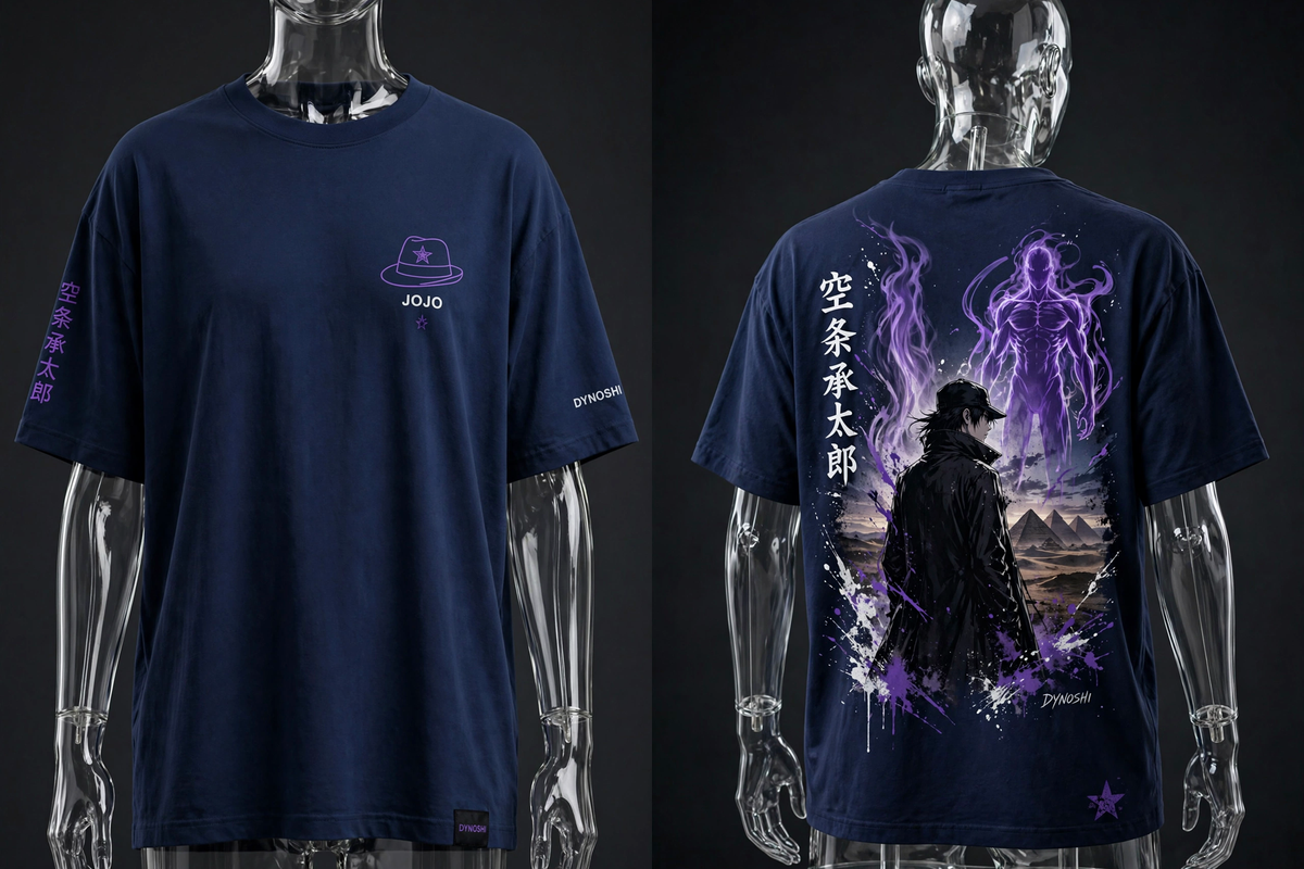 Jotaro Kujo - Pyramid Dusk Arrival - Premium Oversized Anime T-Shirt - DYNOSHI