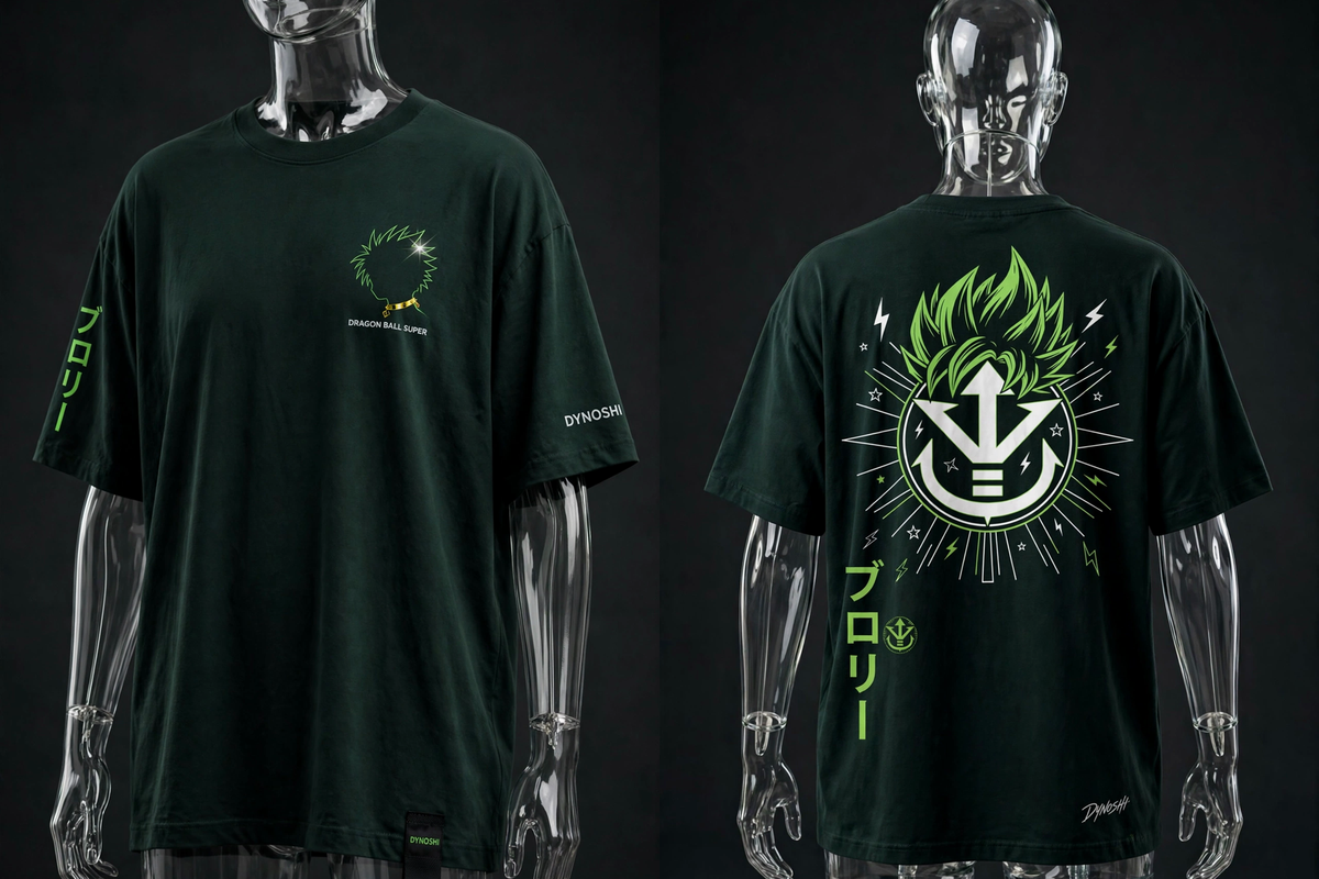 Broly - Saiyan Crest Emblem - Premium Oversized Anime T-Shirt - DYNOSHI