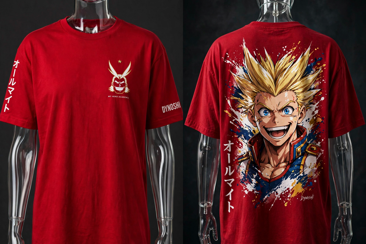 All Might - Symbol of Peace Portrait - Premium Oversized Anime T-Shirt - DYNOSHI