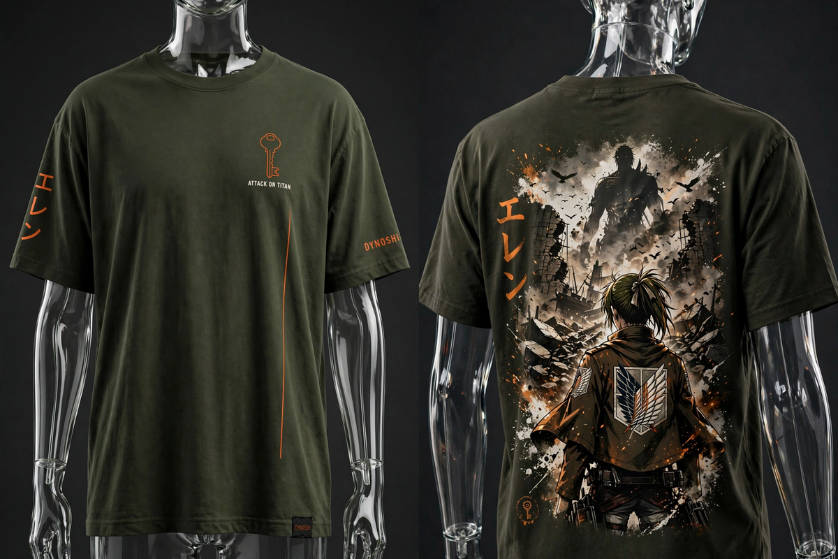 Eren Yeager - Wall Maria Breach - Premium Oversized Anime T-Shirt - DYNOSHI