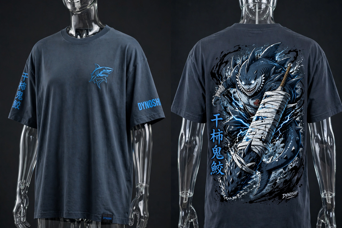 Kisame Hoshigaki - Tailless Beast Form - Premium Oversized Anime T-Shirt - DYNOSHI