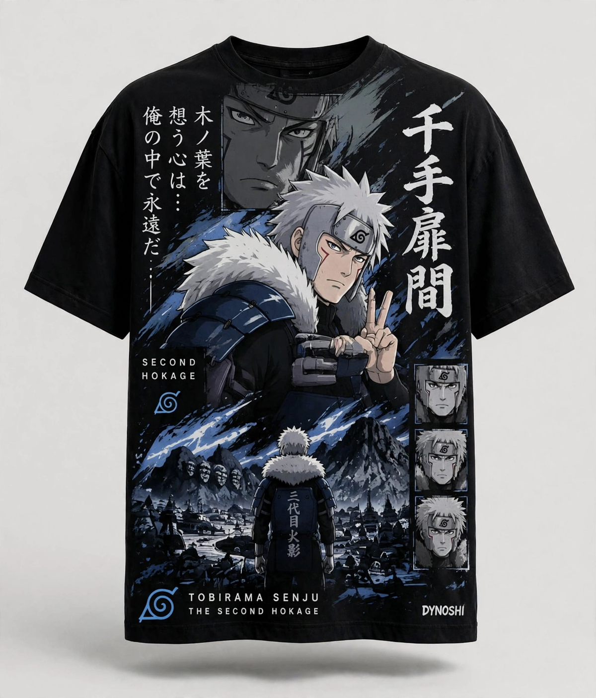 Tobirama Senju – Second Hokage Black Tee