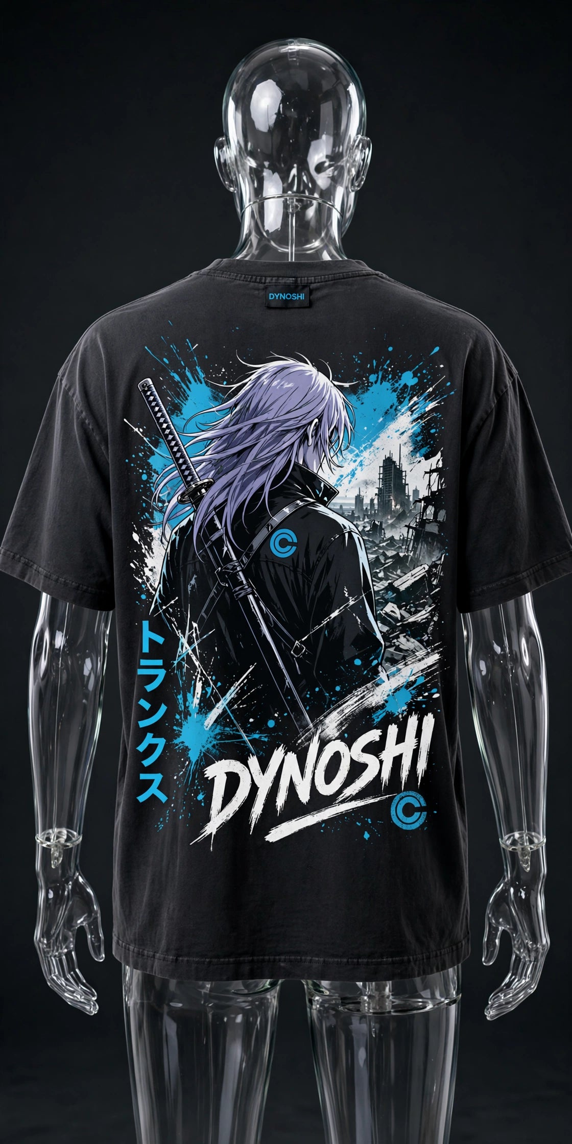 Trunks - Future's Last Stand - Premium Oversized Anime T-Shirt - DYNOSHI