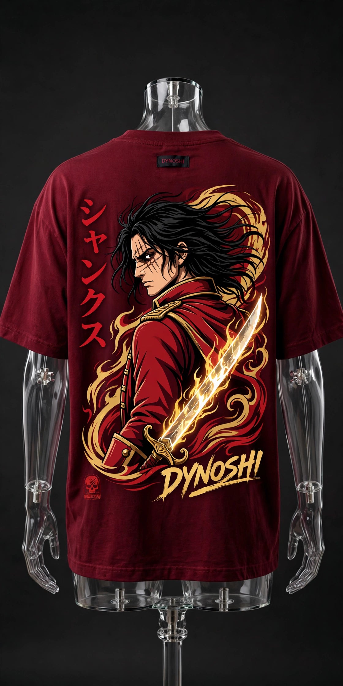 Shanks - The Captain - Premium Oversized Anime T-Shirt - DYNOSHI