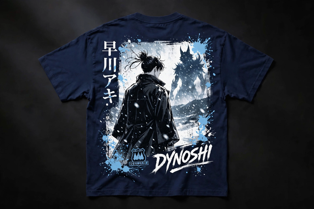 Aki Hayakawa - Premium Oversized Anime T-Shirt - DYNOSHI