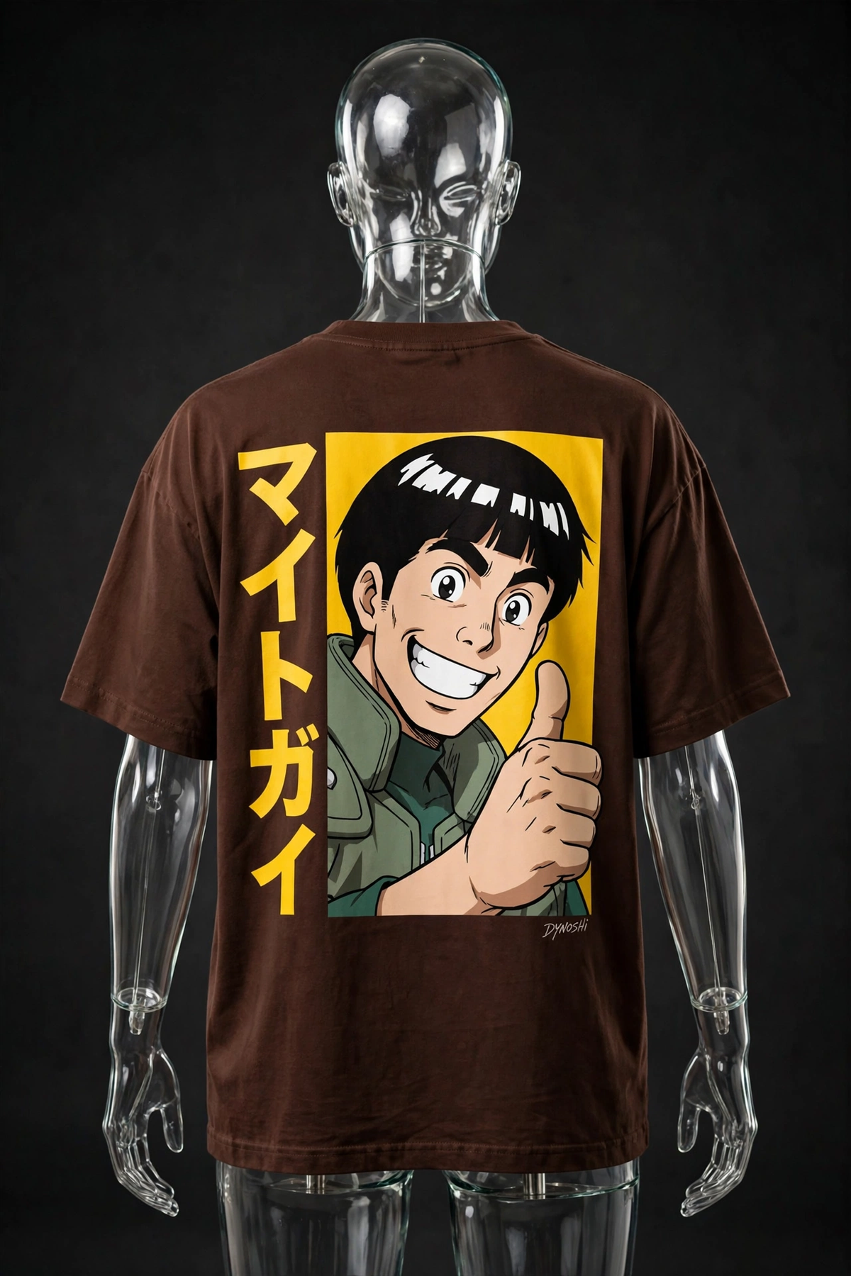Might Guy - Youthful Confidence Portrait - Premium Oversized Anime T-Shirt - DYNOSHI