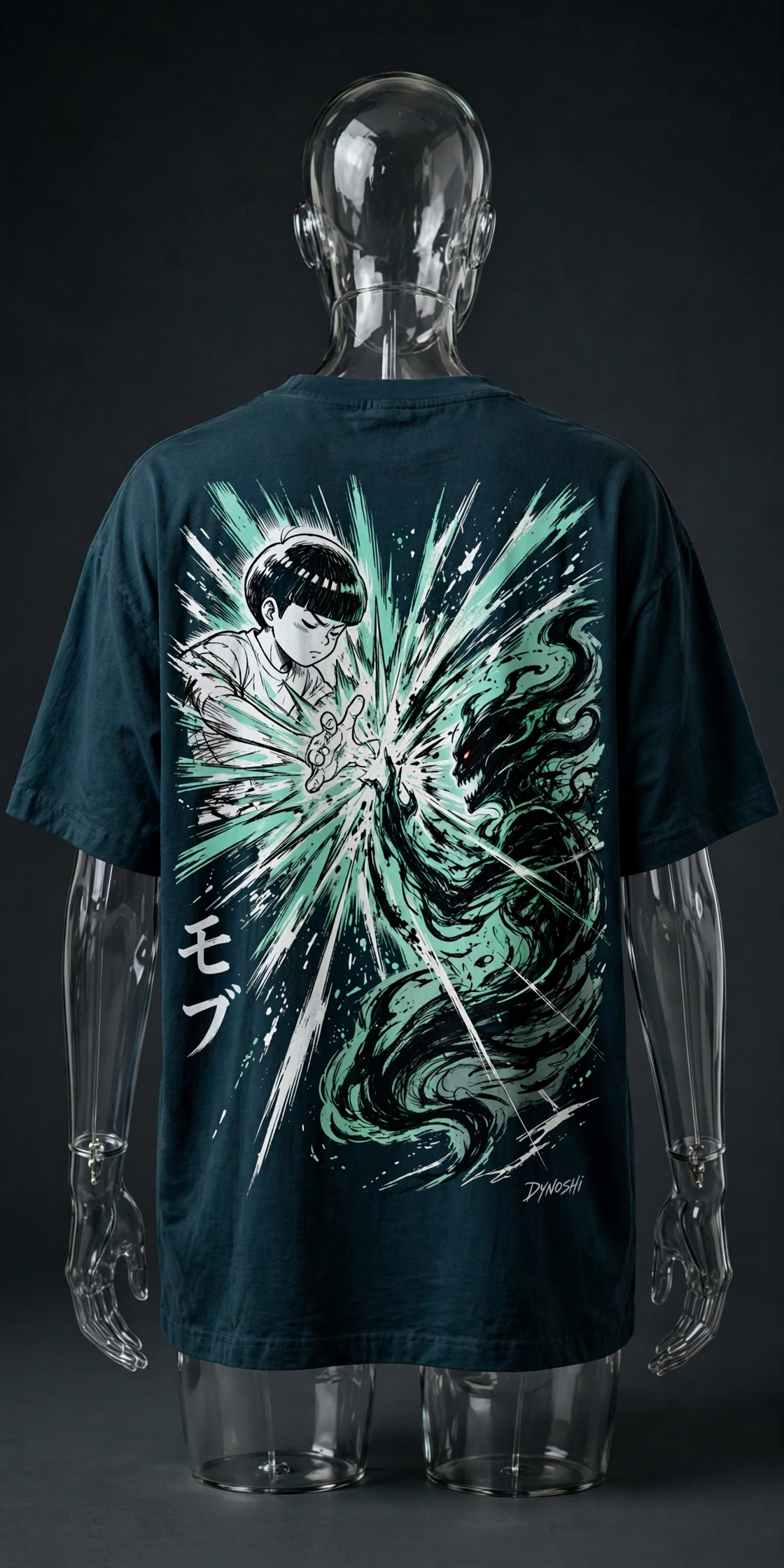 Mob Shigeo - Spirit Clash - Premium Oversized Anime T-Shirt - DYNOSHI
