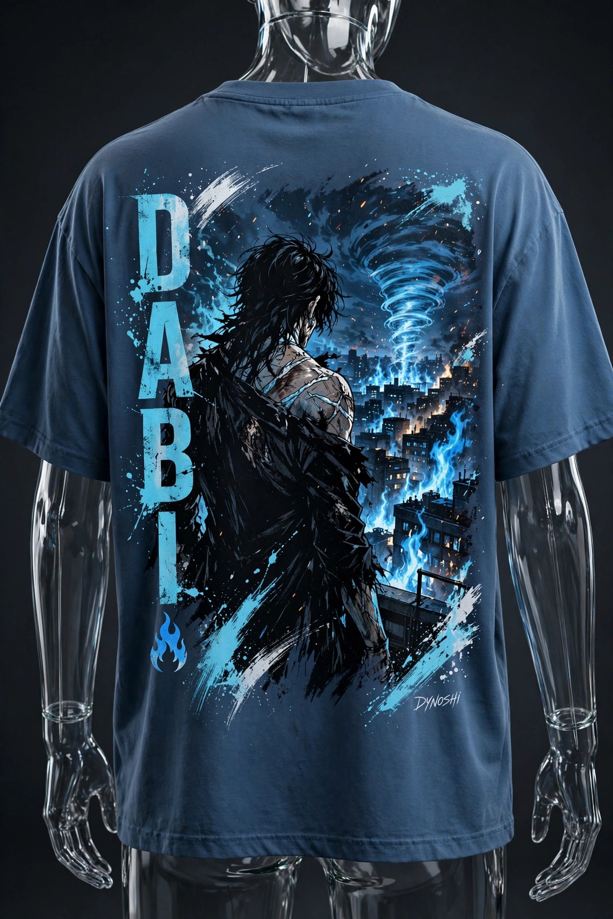 Dabi - Bluefire Requiem - Premium Oversized Anime T-Shirt - DYNOSHI