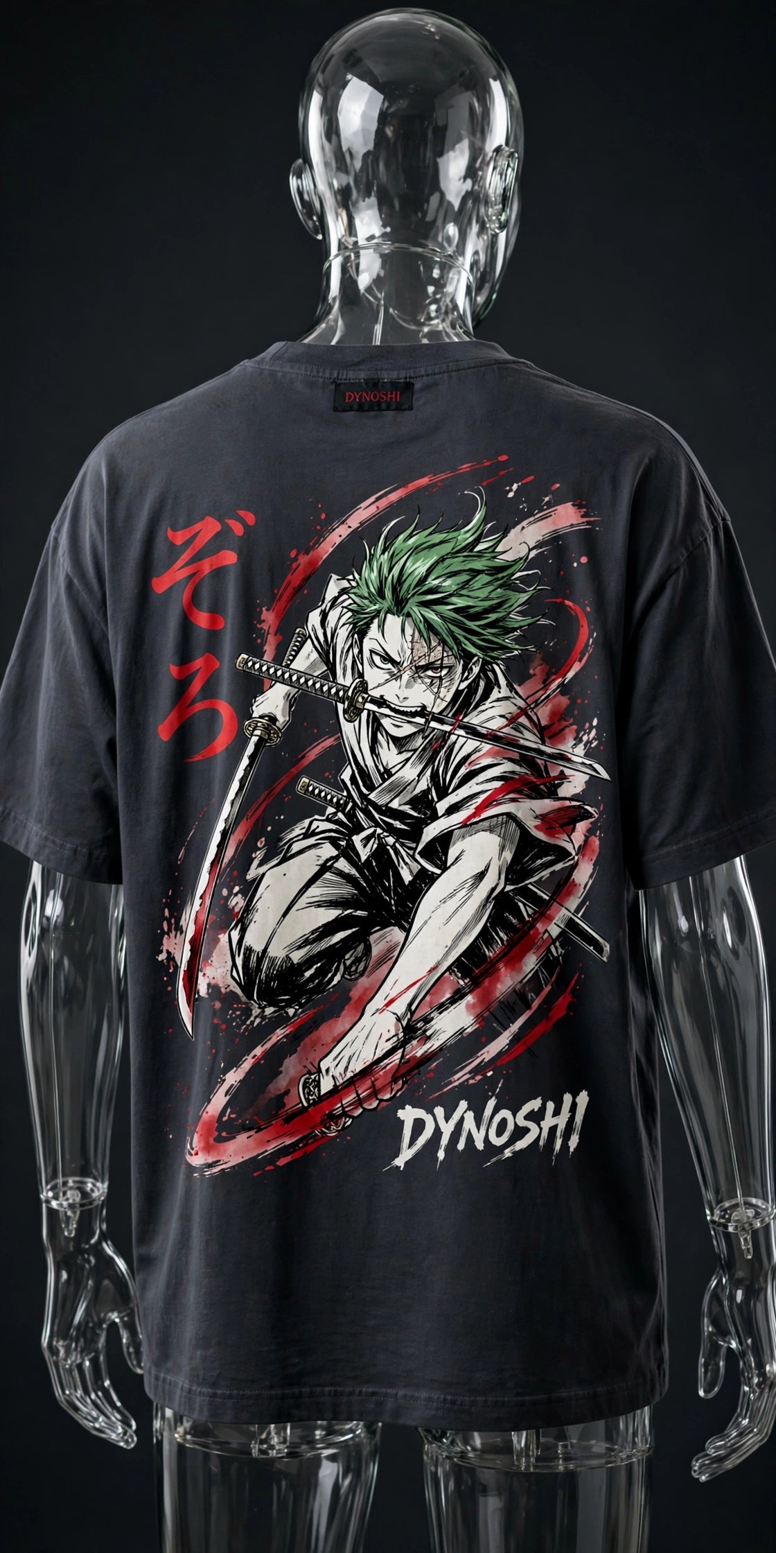Zoro - Oni Giri - Premium Oversized Anime T-Shirt - DYNOSHI